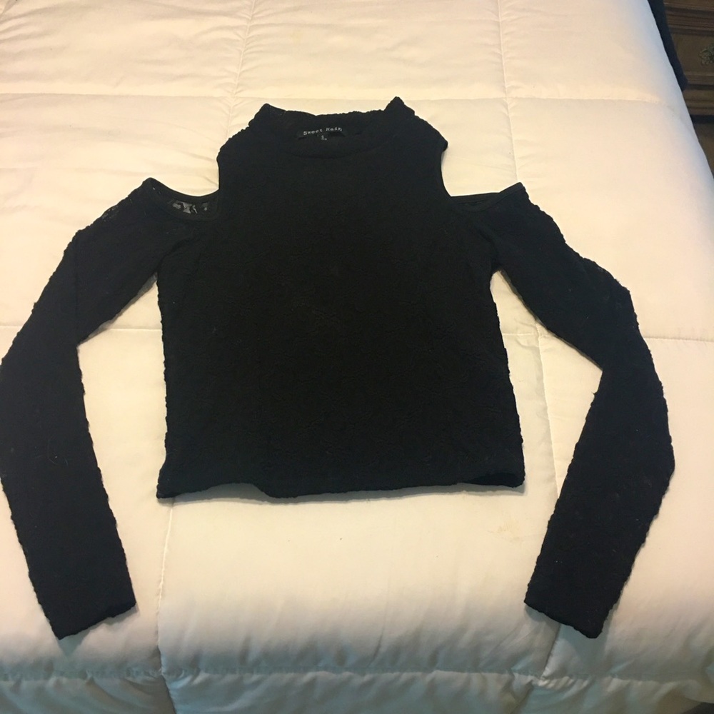 Sweet Rain Black Lace Top